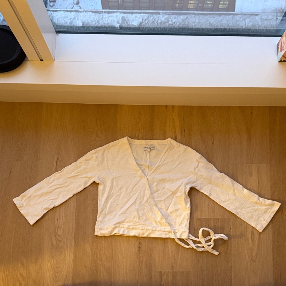 Madewell Ivory Texture & Thread Top
